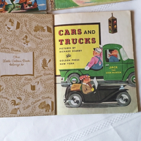 Vintage Little Golden Books Scuffy Jack & The Beanstalk Cars & Trucks The Taxi - Picture 6 of 13